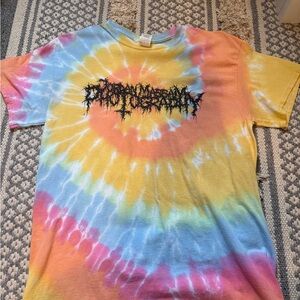 Tie-Dye Spiral Graphic Tee with Black Logo